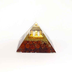 9 Plate Orgone Pyramid with Rudraksha Beads