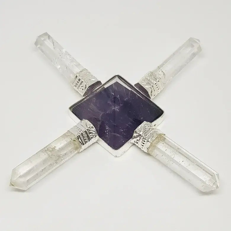 Amethyst Pyramid and Crystal Pencil Energy Generator