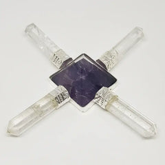 Amethyst Pyramid and Crystal Pencil Energy Generator