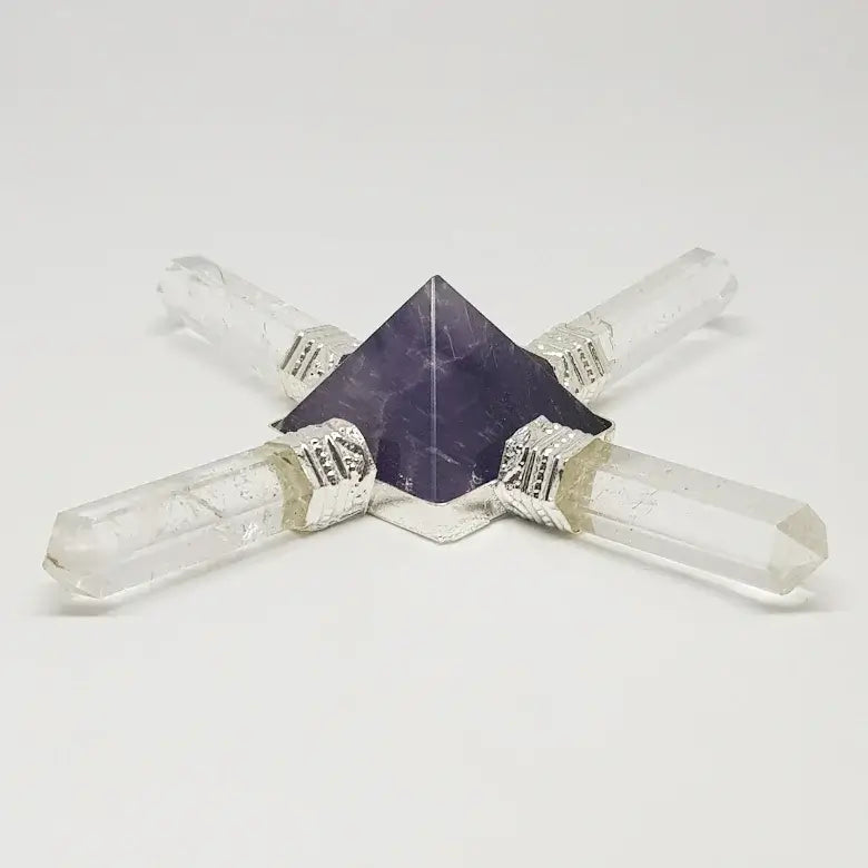 Amethyst Pyramid and Crystal Pencil Energy Generator