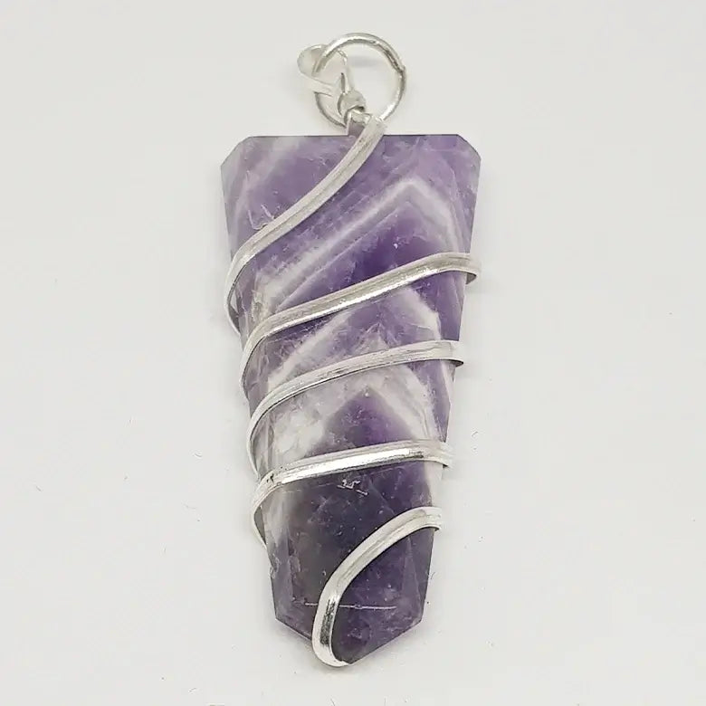 Amethyst Spiral Pencil Pendant