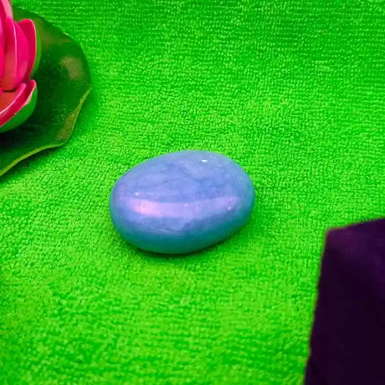 Angelite Healing Crystal Palm Stone
