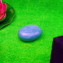 Angelite Healing Crystal Palm Stone
