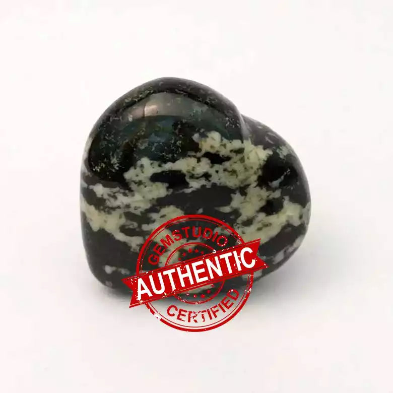 Black White Tourmaline Healing Crystal Heart Stone