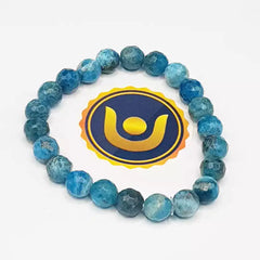 Blue Apatite Diamond Cut Bracelet