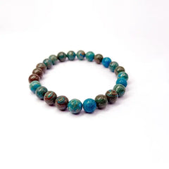 Chrysocolla Diamond Cut Bracelet 