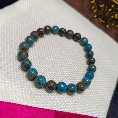 Chrysocolla Diamond Cut Bracelet 