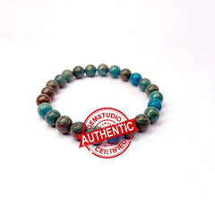 Chrysocolla Diamond Cut Bracelet 
