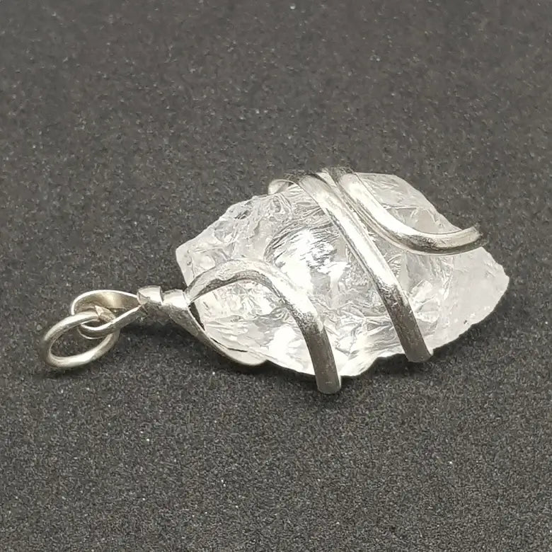 Crystal Quartz Spiral Pendant