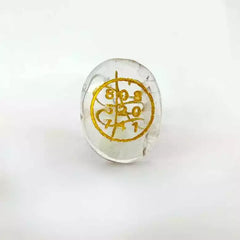 Crystal Quartz Zibu Symbol Coin