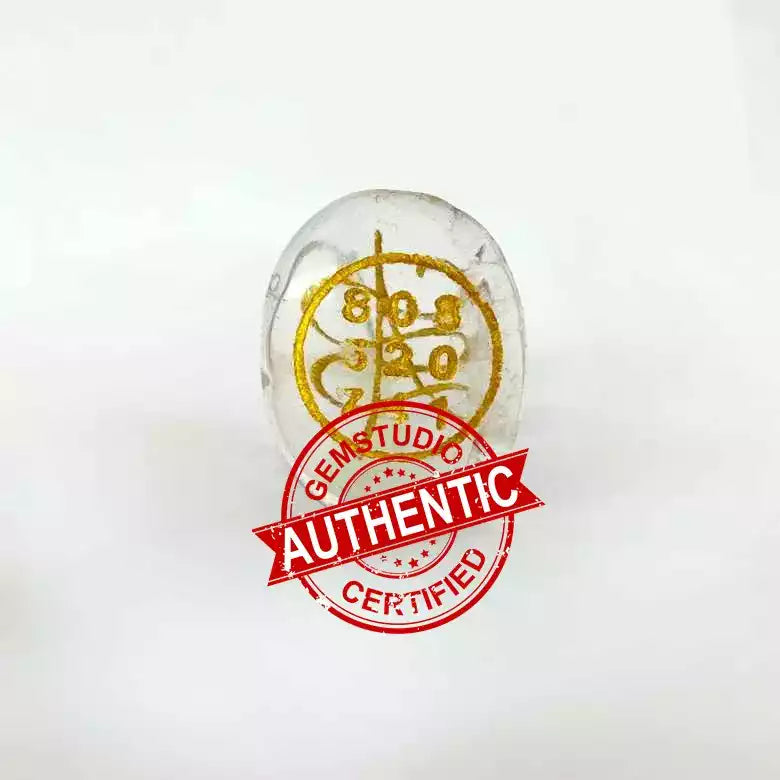 Crystal Quartz Zibu Symbol Coin
