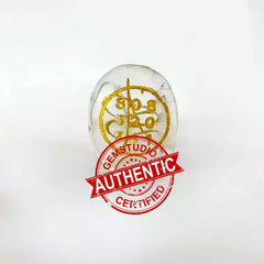 Crystal Quartz Zibu Symbol Coin