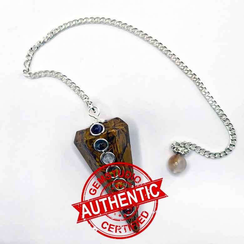 Elephant Jasper 7 Chakra Dowsing Pendulum