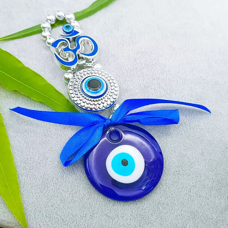 Evil Eye Pendant with Om Symbol