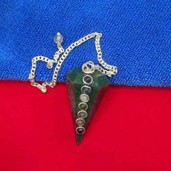 Green Aventurine 7 Chakra Dowsing Pendulum