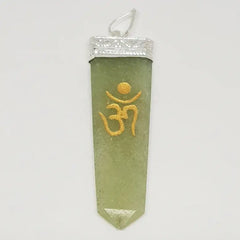 Green Aventurine Om Pencil Pendant
