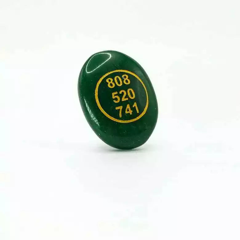Green Aventurine Zibu Symbol Coin