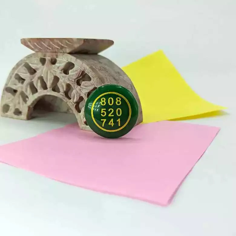 Green Aventurine Zibu Symbol Coin