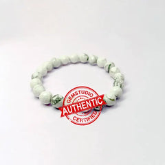 Howlite Diamond Cut Bracelet