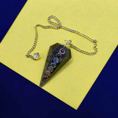 Iolite 7 Chakra Dowsing Pendulum