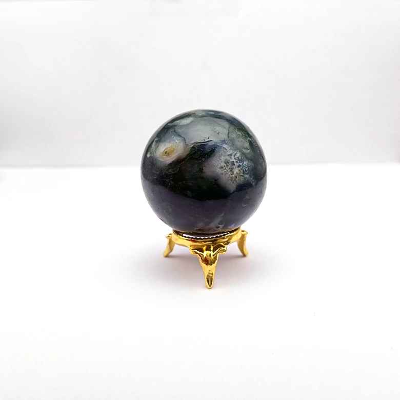 Moss Agate Crystal Ball