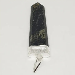 Nuummite Om Pencil Pendant