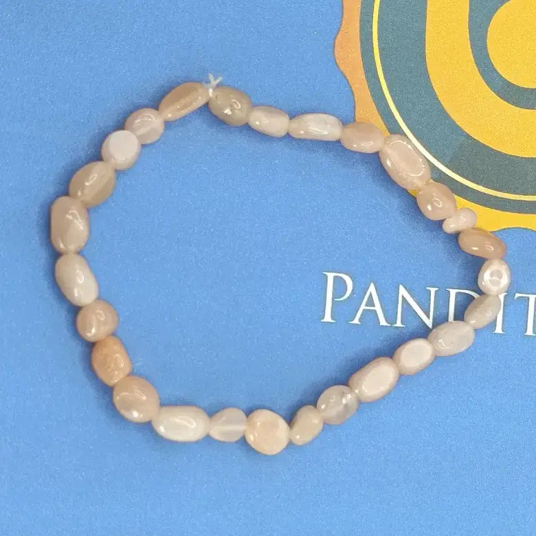 Peach Moonstone Tumble Bracelet