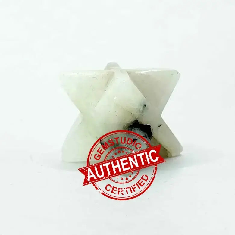 Rainbow Moonstone Merkaba Star
