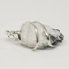Rainbow Moonstone Spiral Pendant