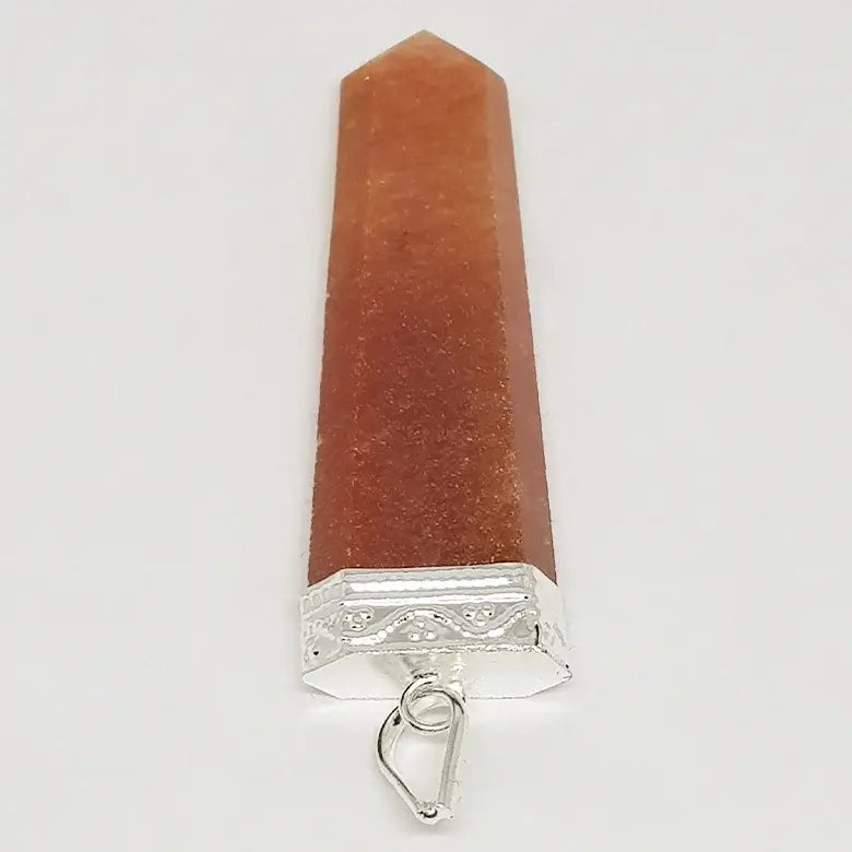 Red Aventurine Om Pencil Pendant
