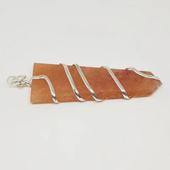 Red Aventurine Spiral Pencil Pendant