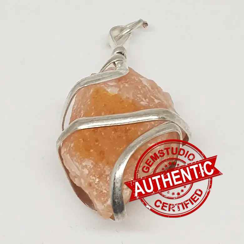 Red Aventurine Spiral Pendant