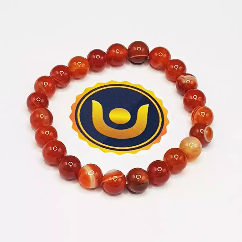 Red Banded Agate Onyx Bracelet
