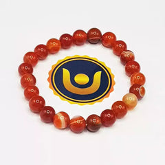 Red Banded Agate Onyx Bracelet