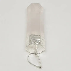 Rose Quartz Cap Pencil Pendant