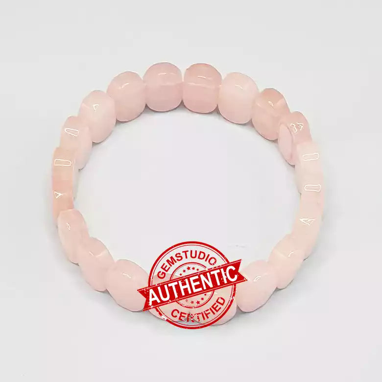 Rose Quartz Oval Faceted Bracelet