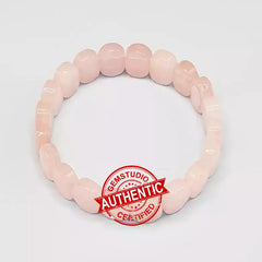 Rose Quartz Oval Faceted Bracelet