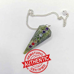 Serpentine 7 Chakra Dowsing Pendulum