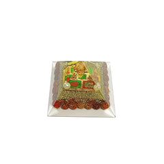 Shri Lakshmi Ganesh Pyramid Tantra with 5 Mukhi Rudraksha Beads