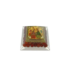 Shri Vyapar Vridhi Pyramid Yantra with 5 Mukhi Rudraksha Beads