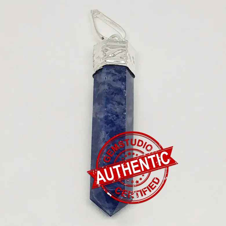 Sodalite Cap Pencil Pendant