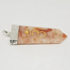 Sunstone Om Pencil Pendant