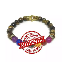 Tiger 7 Chakra With Hamza Symbol Bracelet