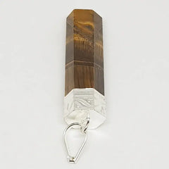 Tiger Eye Agate Cap Pencil Pendant