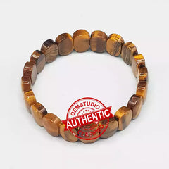 Tiger Eye Agate Oval Faceted Bracelet