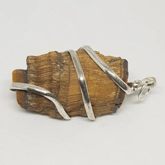Tiger Eye Agate Spiral Pendant