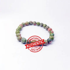 Unakite Diamond Cut Bracelet