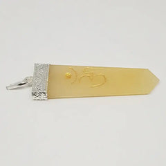 Yellow Aventurine Om Pencil Pendant